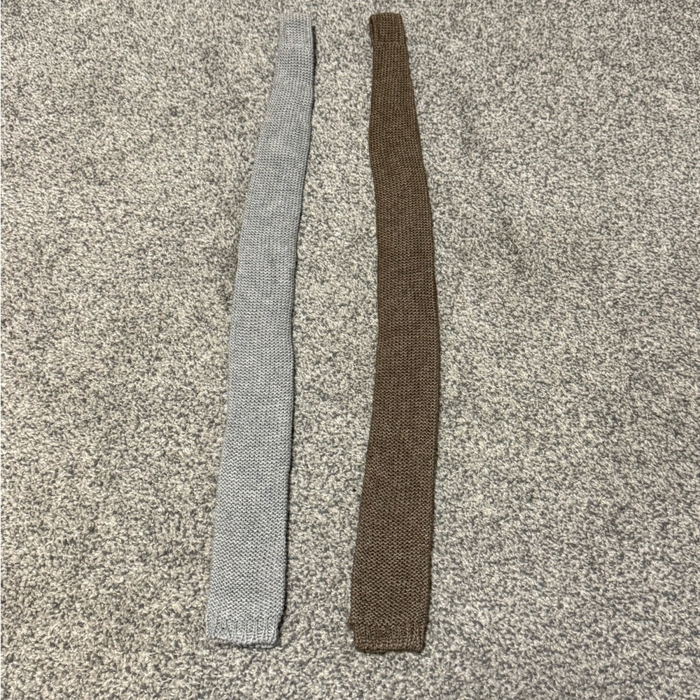 J. Crew Grey & Brown Knit Ties